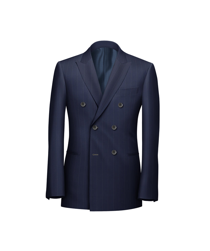 Deep Blue Chalk Stripe Suit - Harland Gunnar