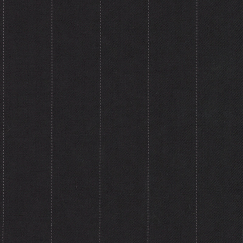 Black Wide Chalk Stripe Suit - Harland Gunnar