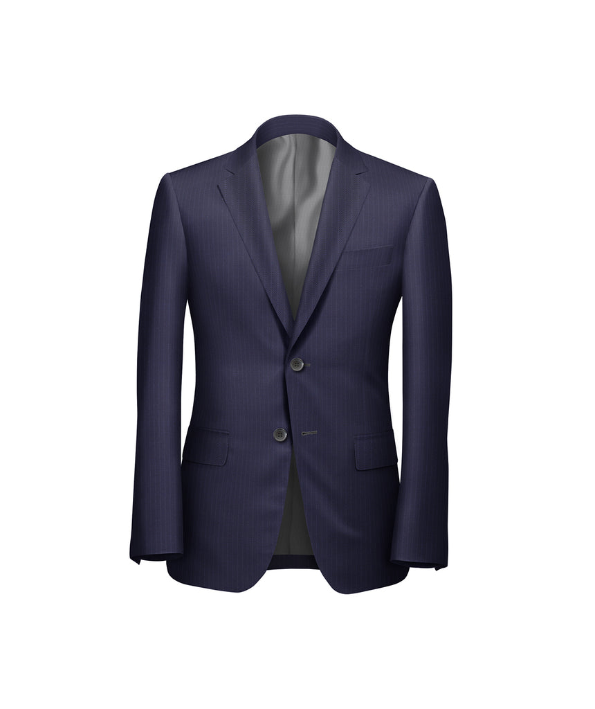 Navy Narrow Stripe Suit - Harland Gunnar