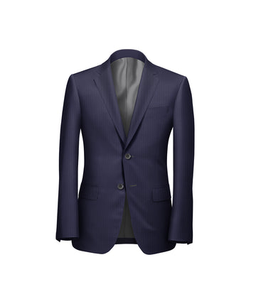 Navy Narrow Stripe Suit - Harland Gunnar