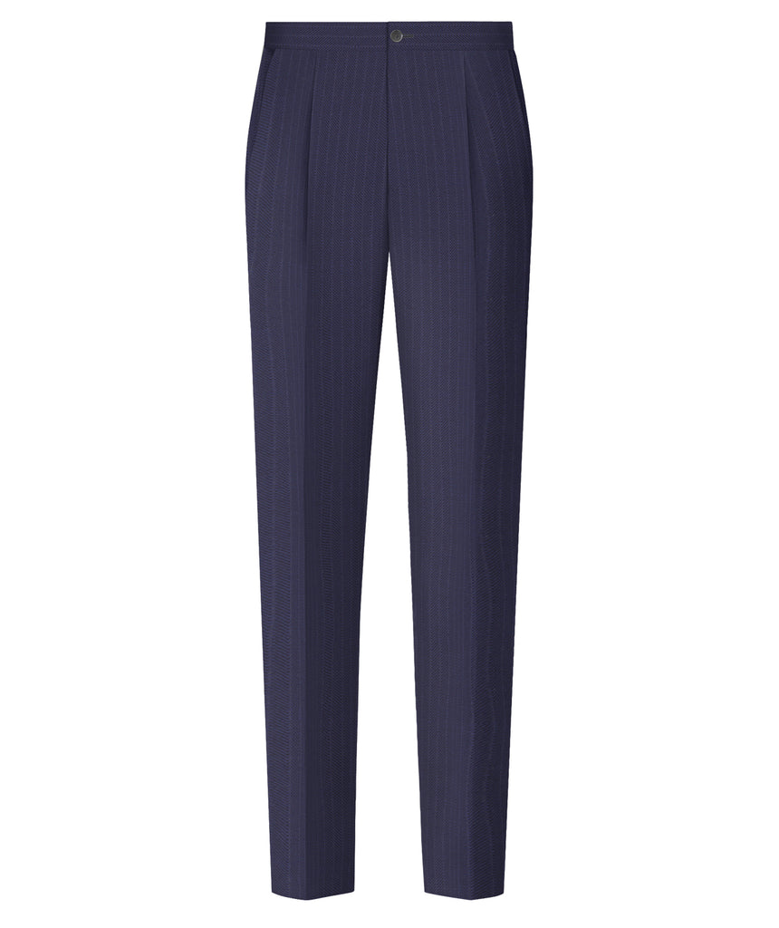 Navy Narrow Stripe Suit - Harland Gunnar