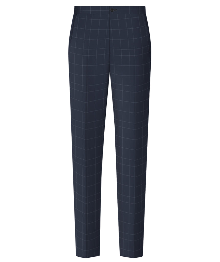 Navy Windowpane Cashmere Suit - Harland Gunnar