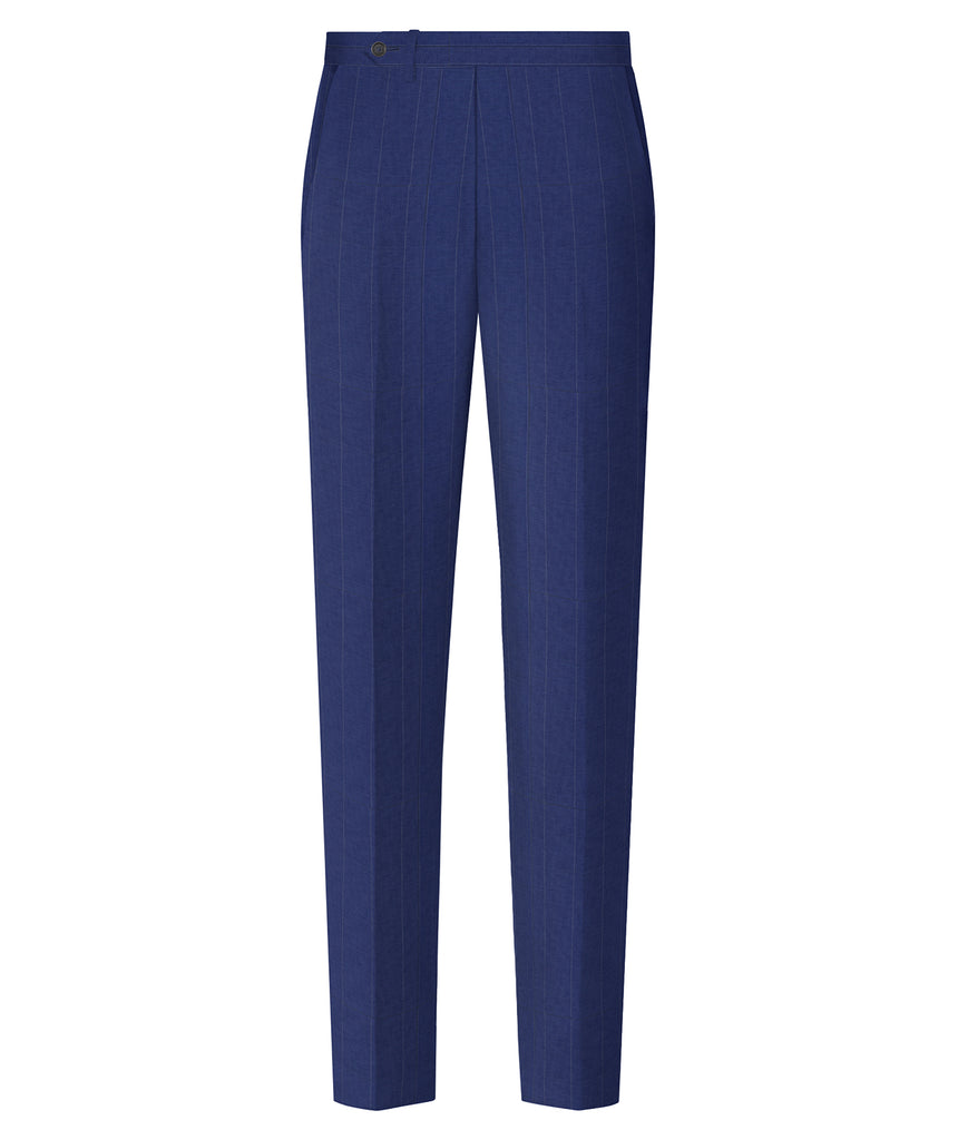 Cobalt Blue Chalk Stripe Suit - Harland Gunnar