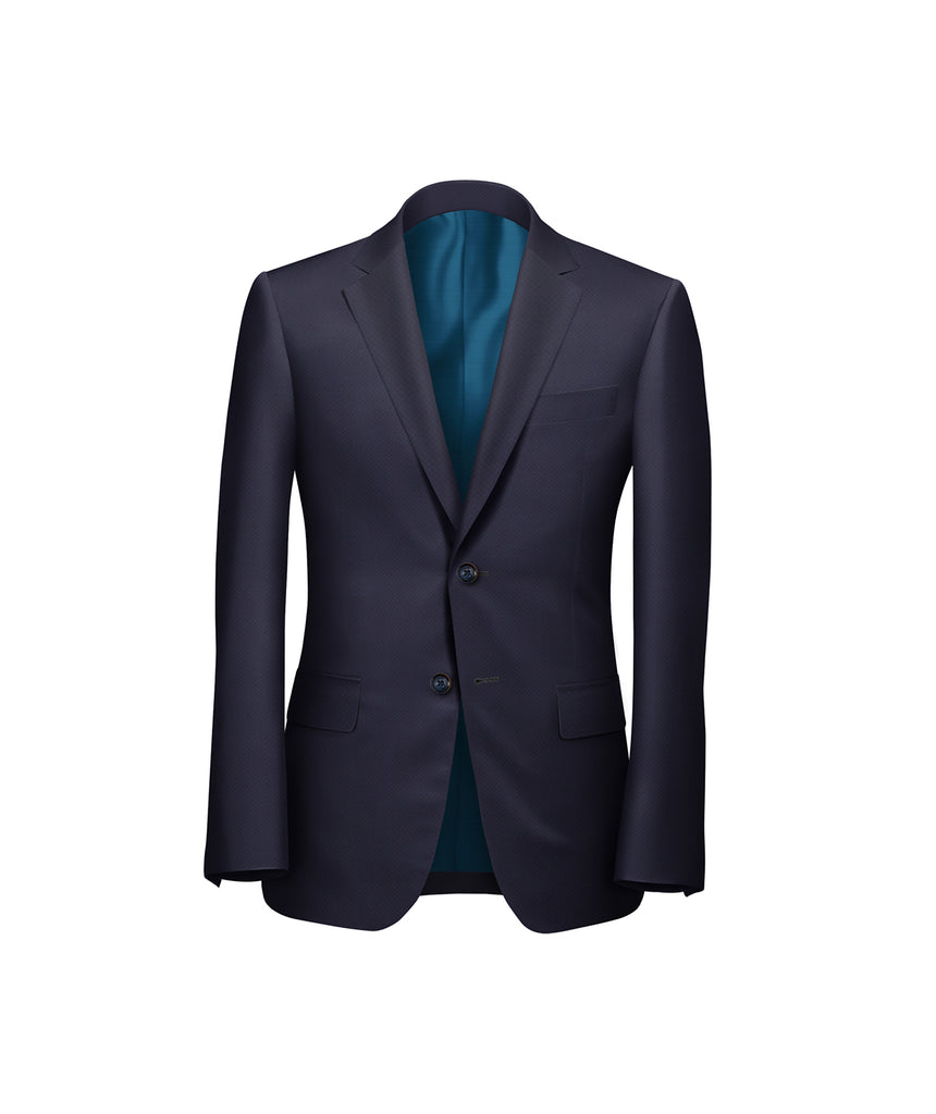 Navy Blue Jacquard Suit - Harland Gunnar