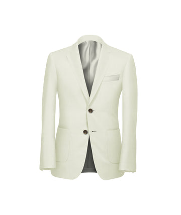 Ivory Natrual Shine Cashmere Suit - Harland Gunnar