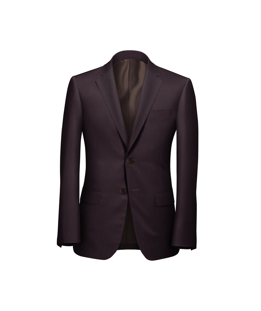 Dark Maroon Jacquard Suit - Harland Gunnar