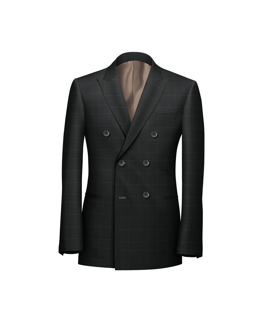 Black Windowpane Cashmere Suit - Harland Gunnar