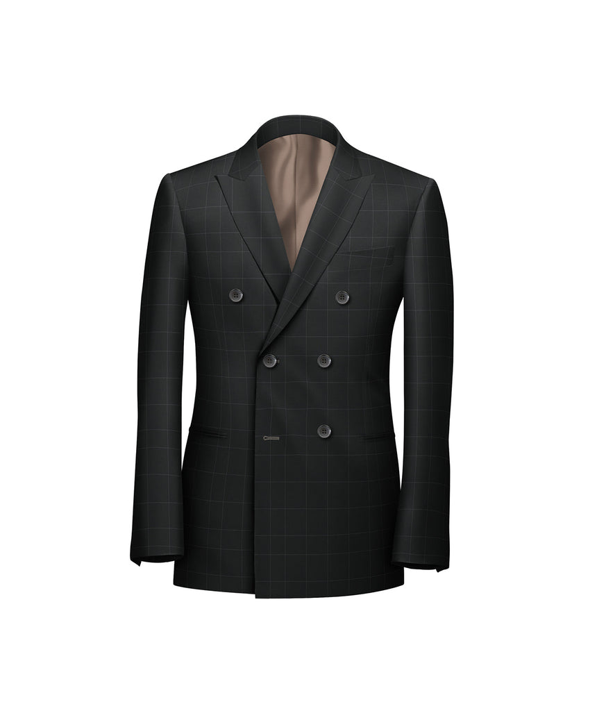 Black Windowpane Cashmere Blazer - Harland Gunnar