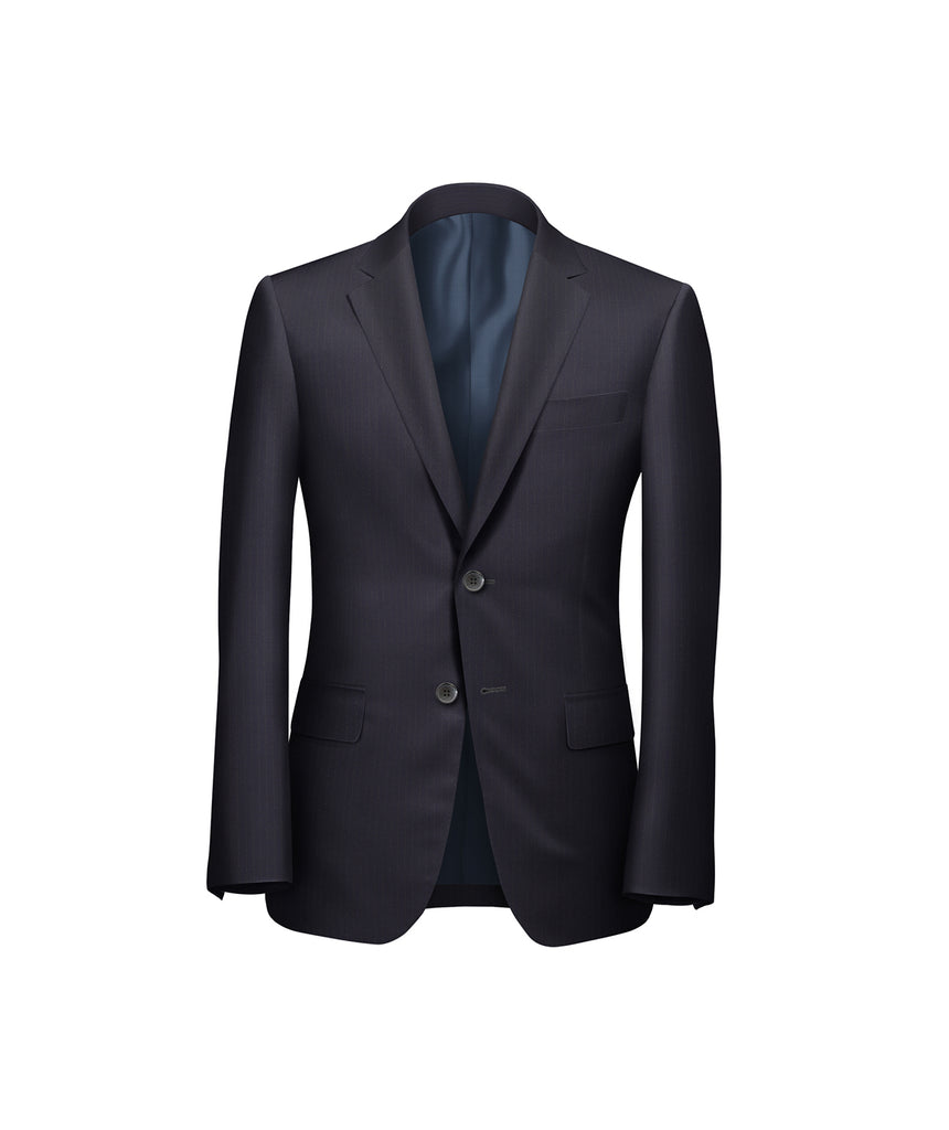 Deep Blue Narrow Stripe Suit - Harland Gunnar